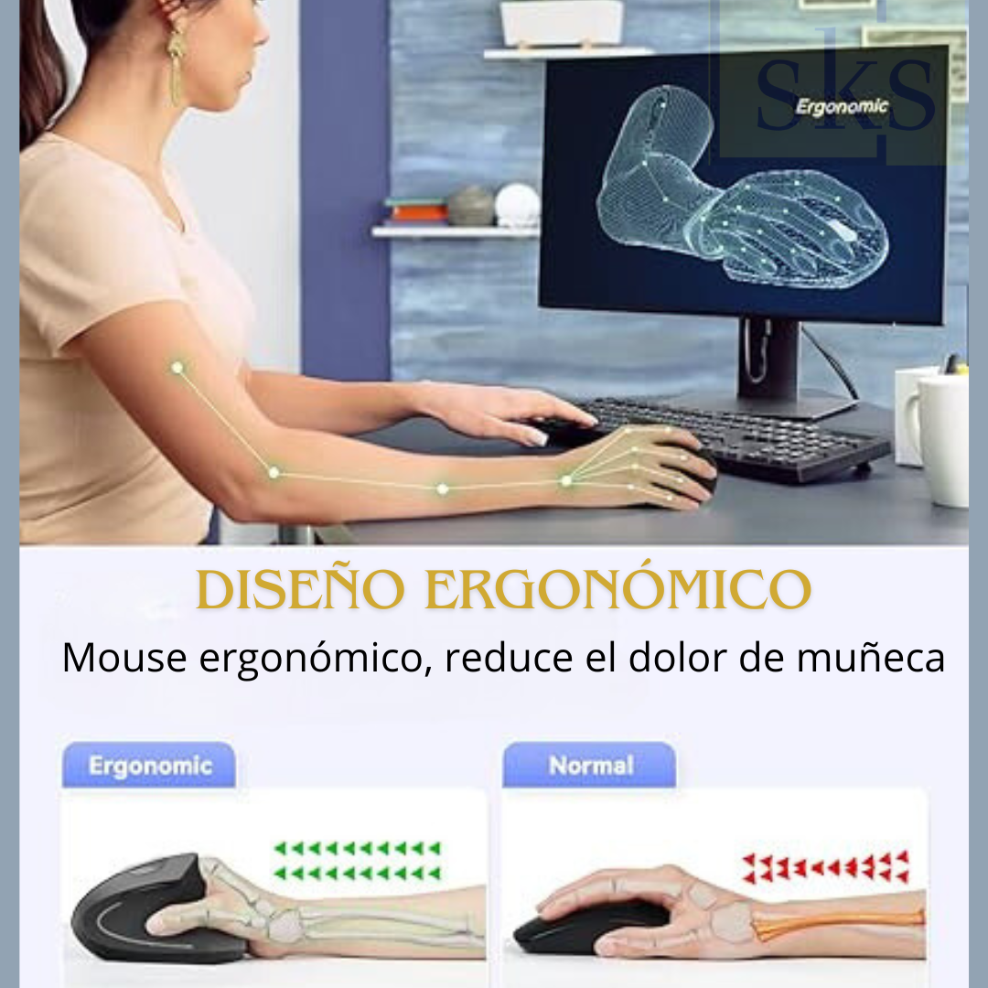 MOUSE ERGONÓMICO VERTICAL INALÁMBRICO