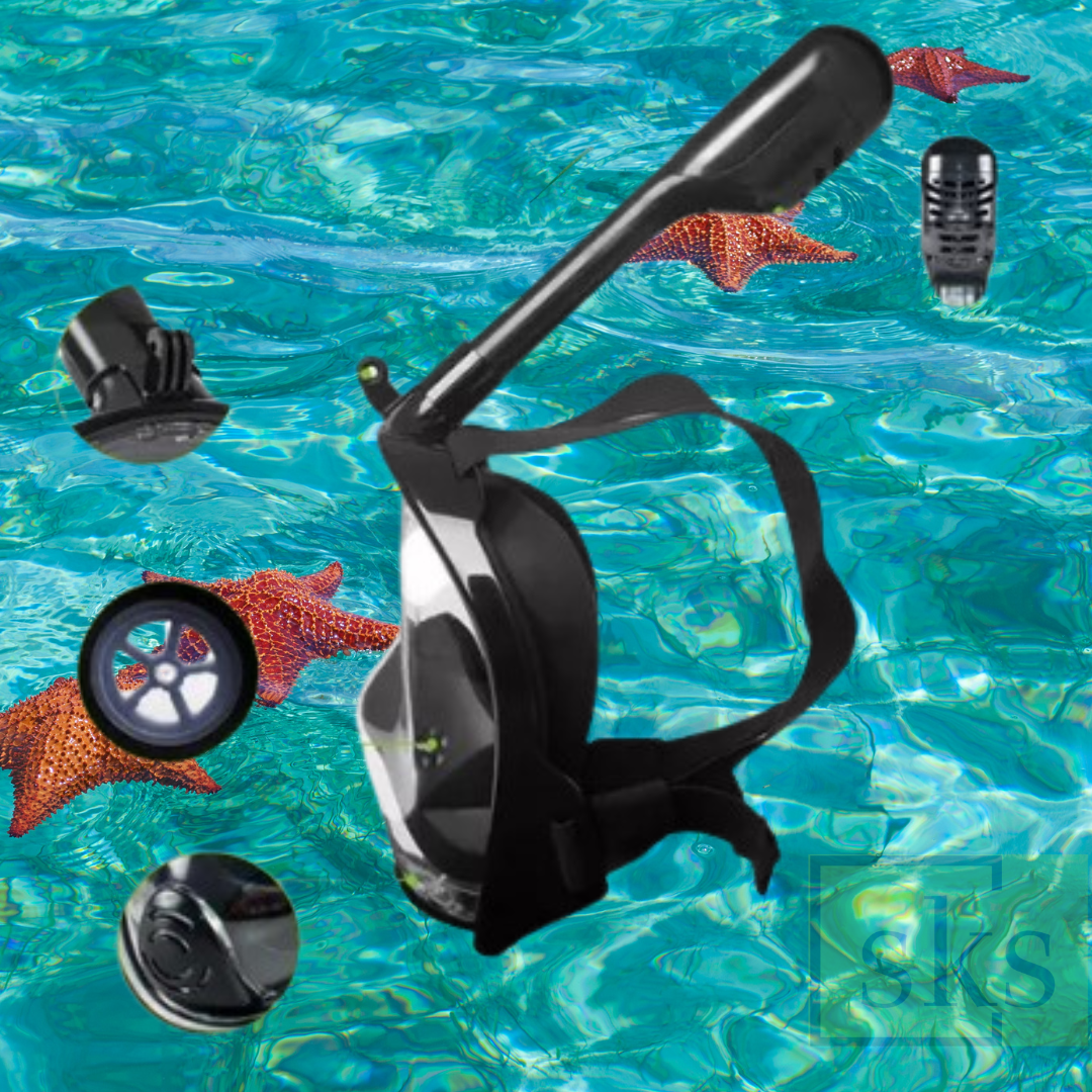 MÁSCARA DE SNORKEL FULL FACE CON SOPORTE GOPRO PARA ADULTO