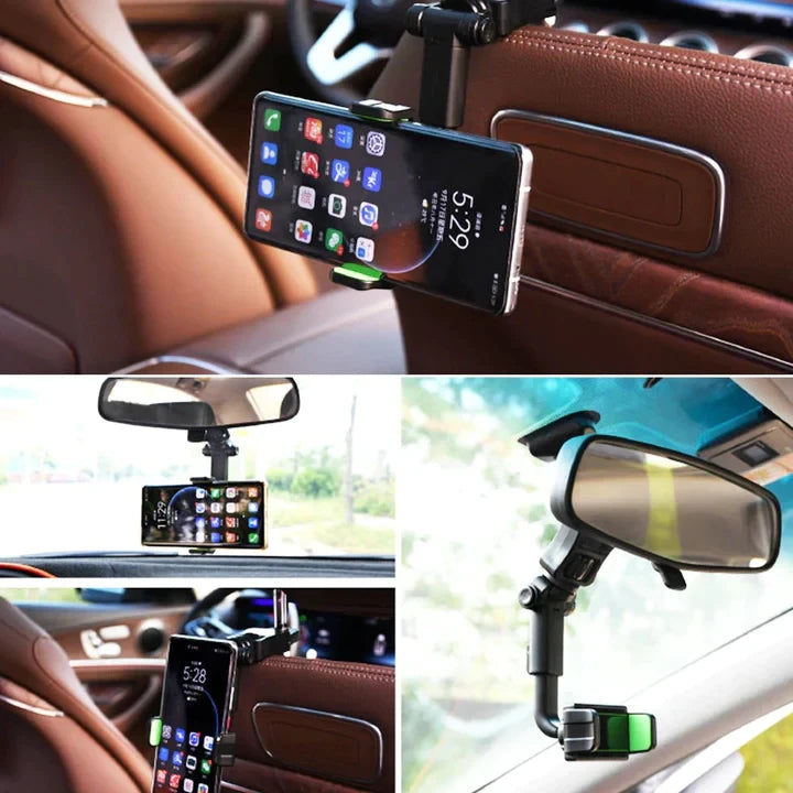 SOPORTE PORTA CELULAR  AUTOMÓVIL RETROVISOR 360°